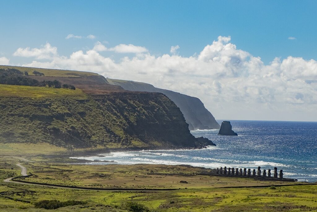 A beautiful scene where sea meets land